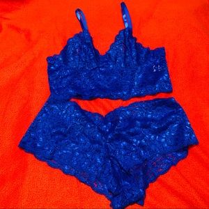 Blue lingerie